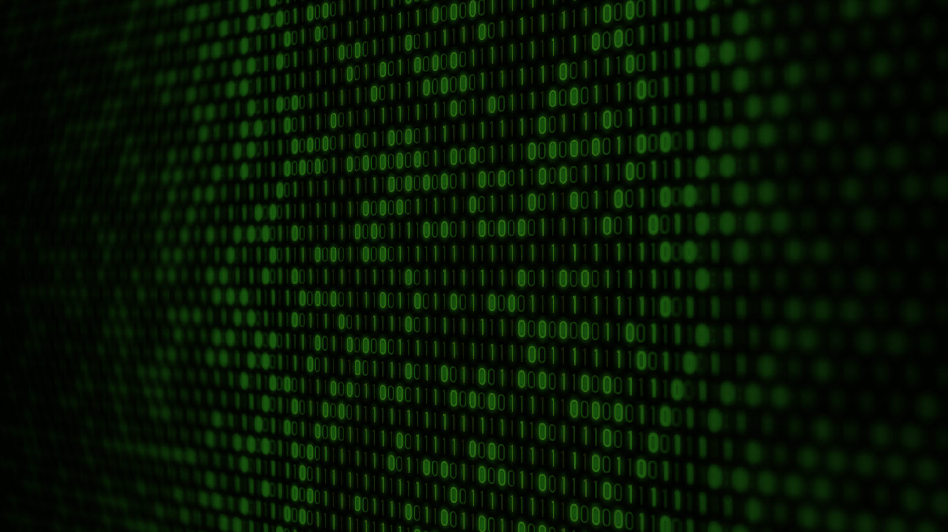 black background with green binary