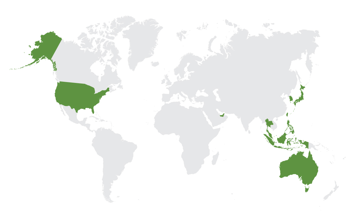world map of monitorapp partner locations